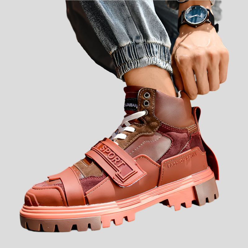 Celonox Leopard-Accent Tactical High-Top Boots