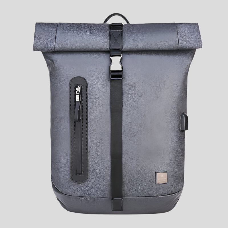 Celonox Textured Roll‑Top Anti‑Theft Backpack