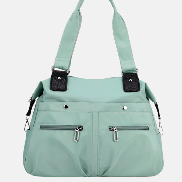 Stylish Black Multi-Compartment Tote Bag
