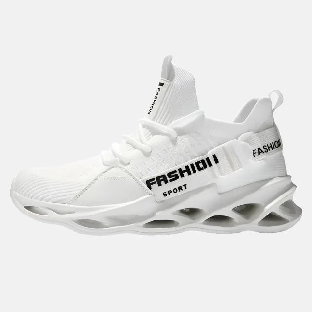 Men's Sleek Black and Yellow Running Shoes