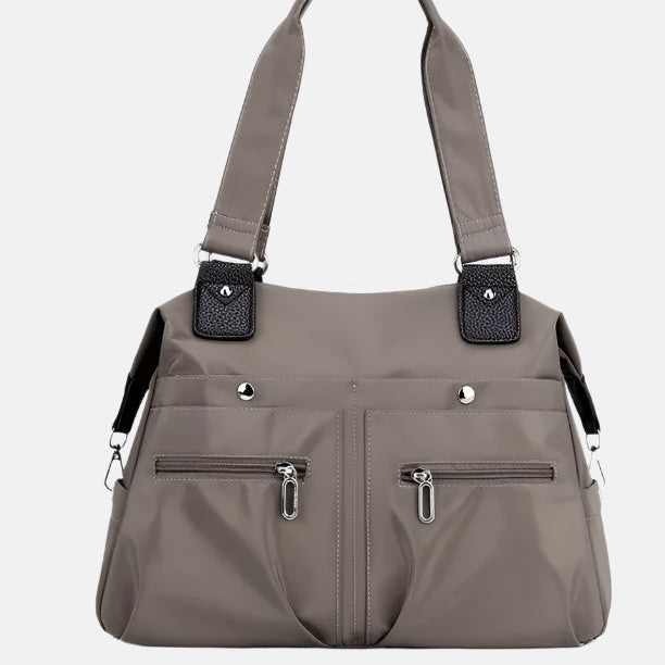 Stylish Black Multi-Compartment Tote Bag