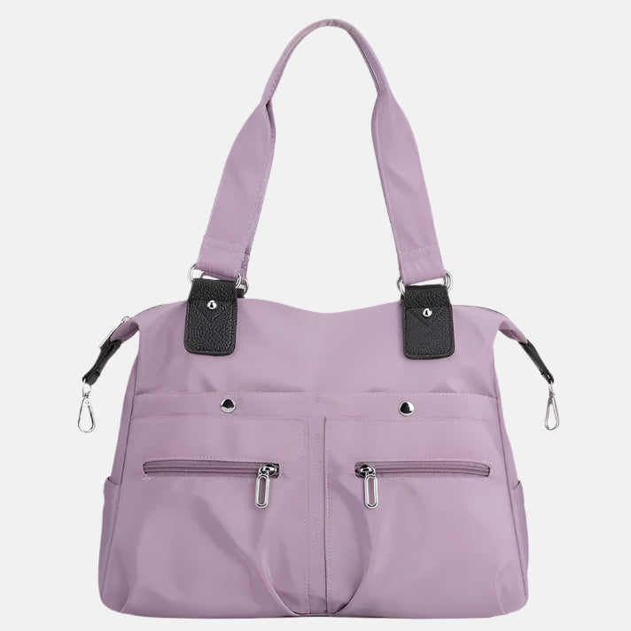 Stylish Black Multi-Compartment Tote Bag
