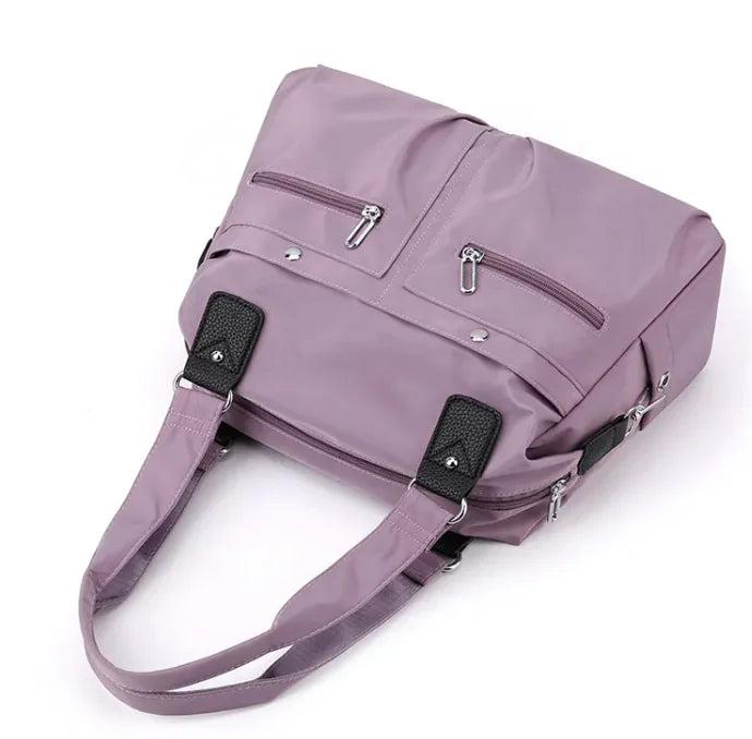 Stylish Black Multi-Compartment Tote Bag