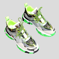 Celonox Holographic Stud & Neon Green Trail Sneakers