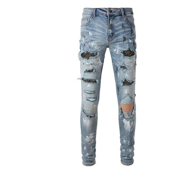 Iced Rebel Distressed Light Wash Jeans