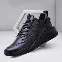 Celonox Brown Leather-Effect Urban Runners