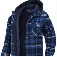 Men's Thick Padded Plaid Jacket – Cozy, Stylish, and Perfect for Cold Weather