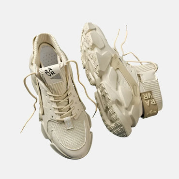 Otoño 2022 Zapatillas altas de hombre beige - Zapatos gruesos de moda