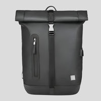 Celonox Textured Roll‑Top Anti‑Theft Backpack