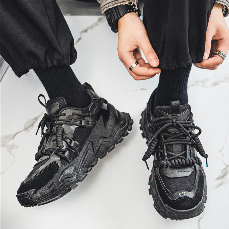 Celonox All-Green Strapped Chunky Sneakers