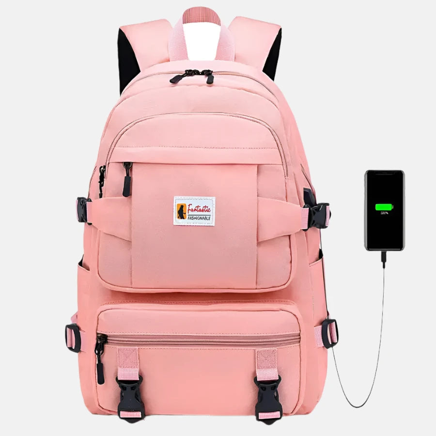 Multi-Functional Backpack with USB Charging Port