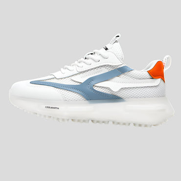 Celonox Black Mesh & Orange Accent Pod Sneakers