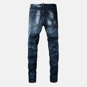 Men's Slim Hole Denim Jeans