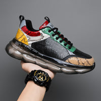 Celonox Multicolor Snakeskin Bubble-Sole Sneakers