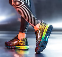 Celonox Multicolor Mesh & Grid-Vein Bubble-Sole Runners