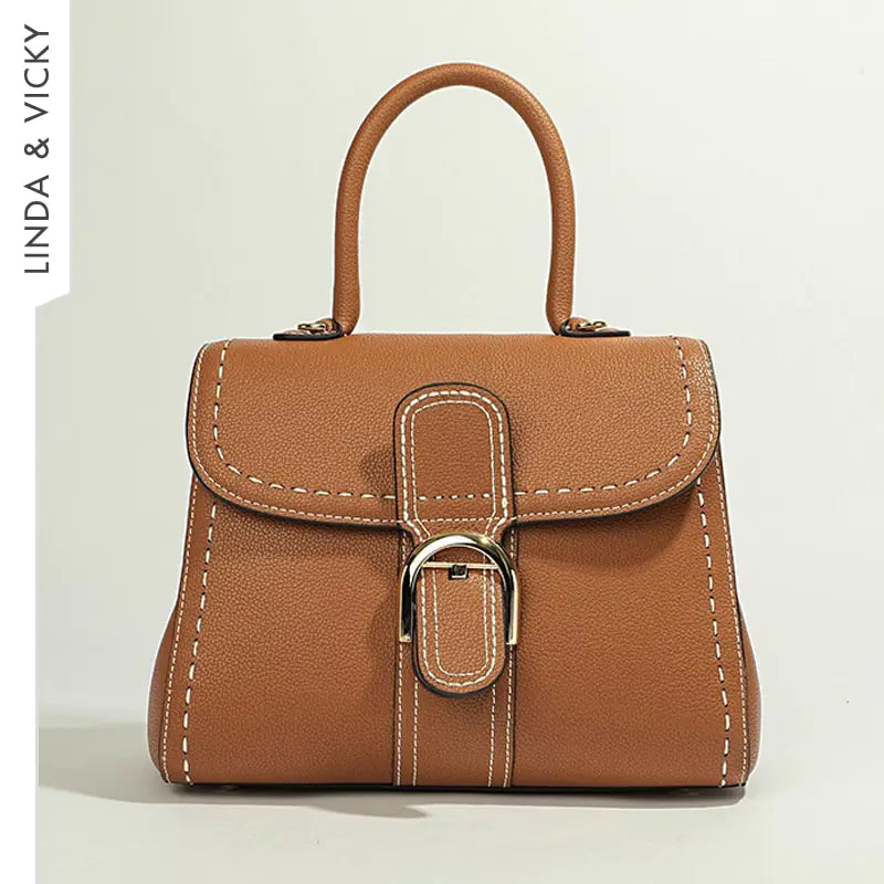 Elegant Buckle-Detail Handbag