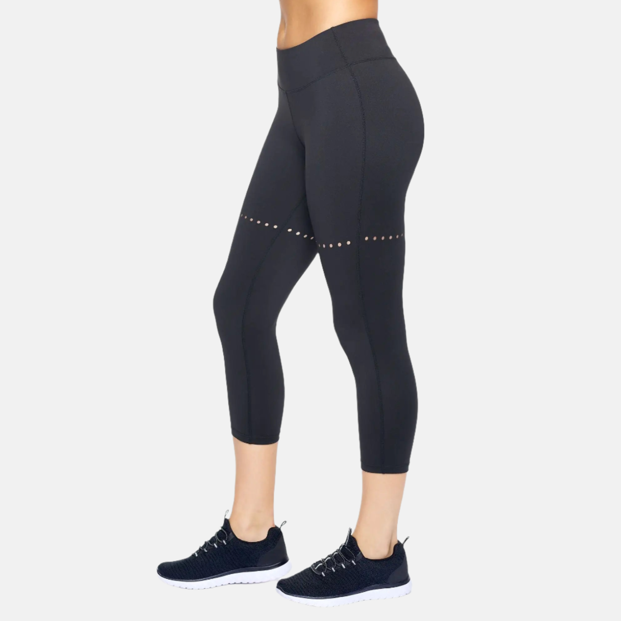 Women's High-Waisted Cutout Capri Leggings