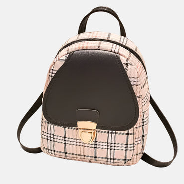 Chic Plaid Mini Backpack