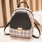 Ladies Check Lock Small Backpack One Shoulder Diagonal Handbag Coin Purse