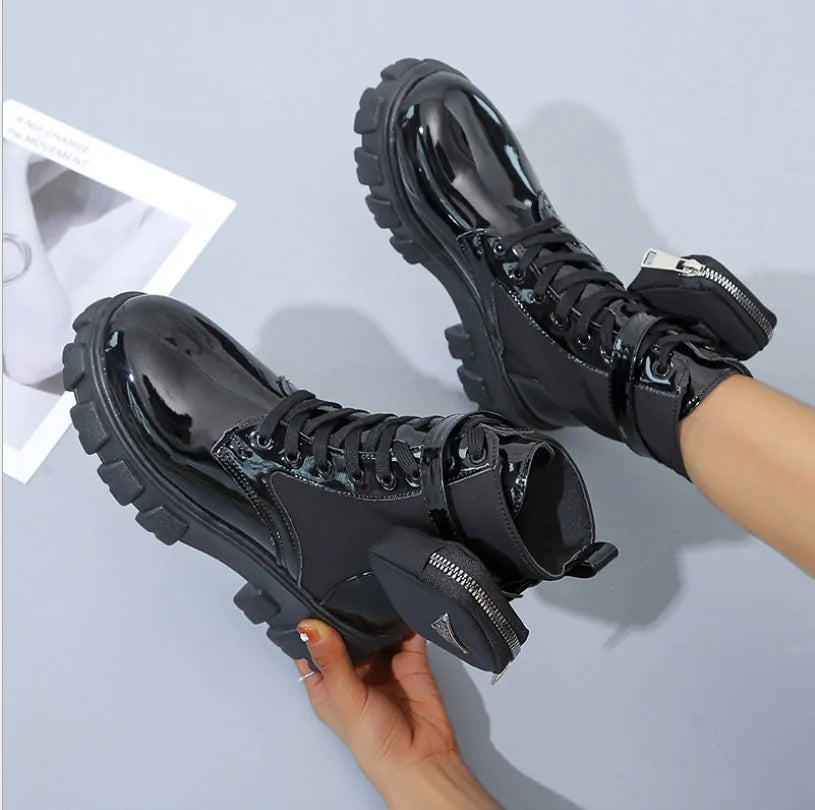 Women's Combat Platform Boots