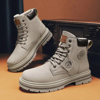 Men's Classic Lace-Up Leather Boots