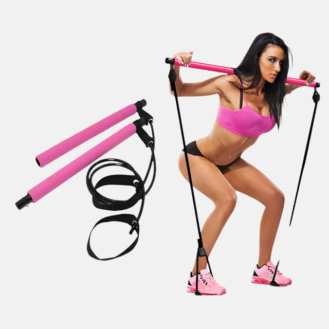 Portable Pilates Bar Kit with Resistance Bands