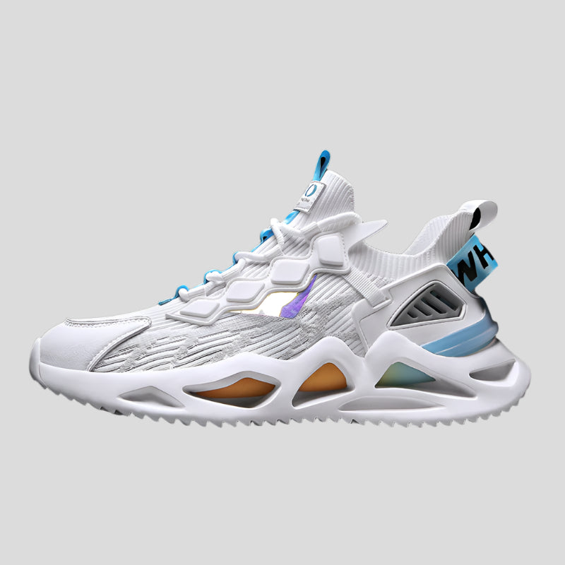Celonox Dynamic-Cutout Knit Sneakers