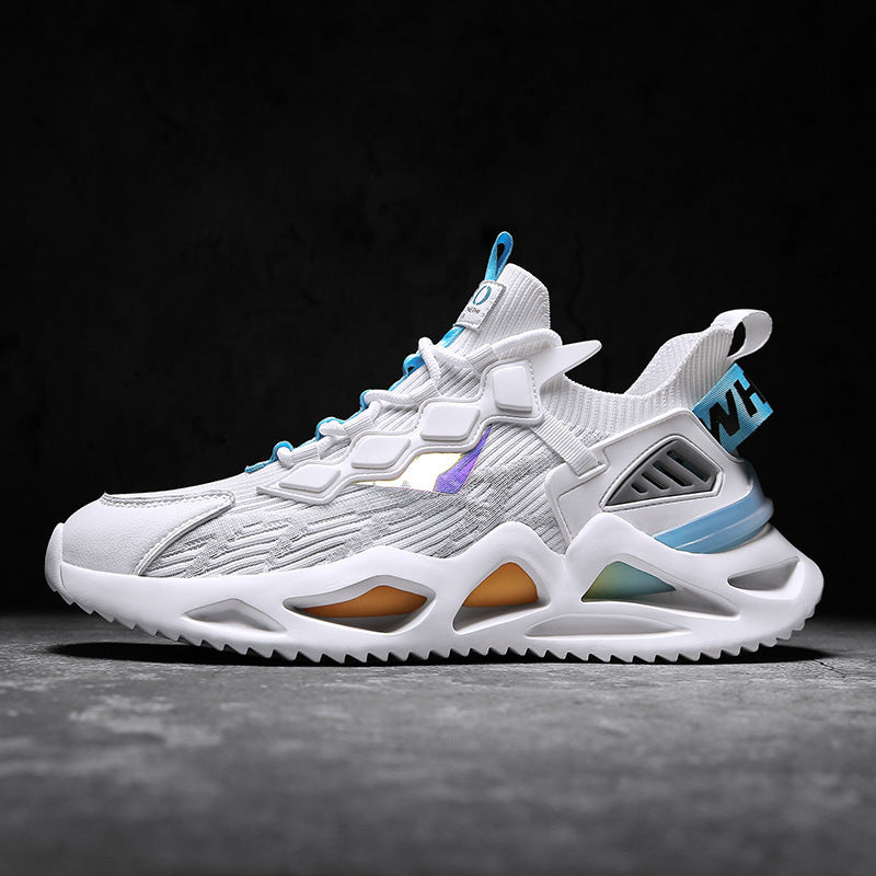 Celonox Dynamic-Cutout Knit Sneakers