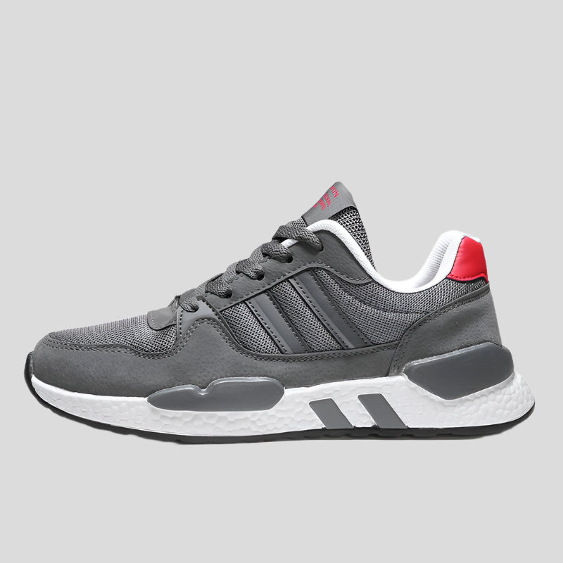 Celonox Grey Suede & Mesh Cushioned Runners