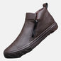 Men Vulcanized Leather Loafer Shoes