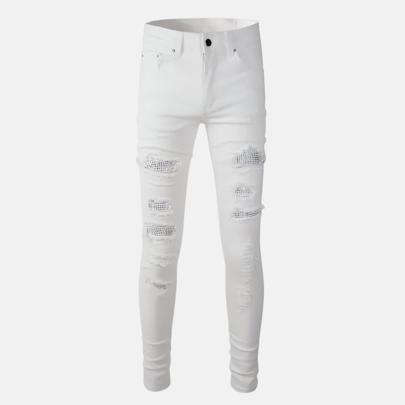 High Street Women's Ripped Stretch Slim Jeans