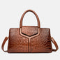 Luxury Crocodile-Embossed Leather Handbag