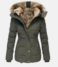 Women's Fur-Lined Hooded Winter Coat