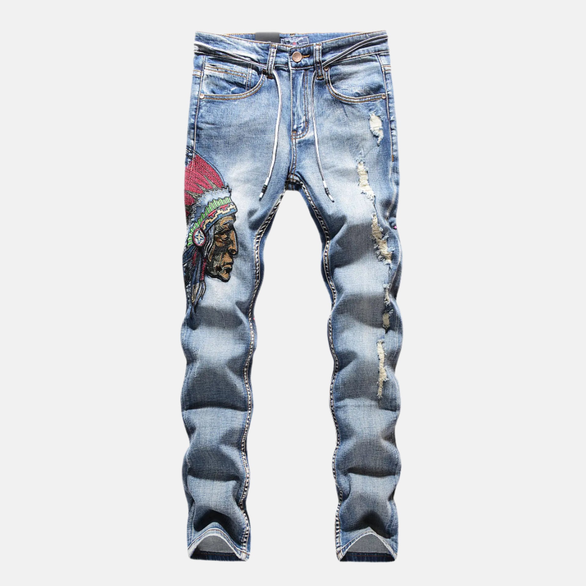 Warrior Spirit Distressed Denim