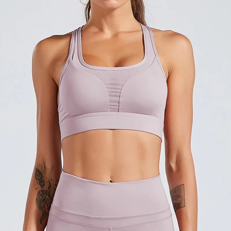 Breathable Mesh High-Impact Sports Bra