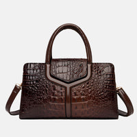 Luxury Crocodile-Embossed Leather Handbag