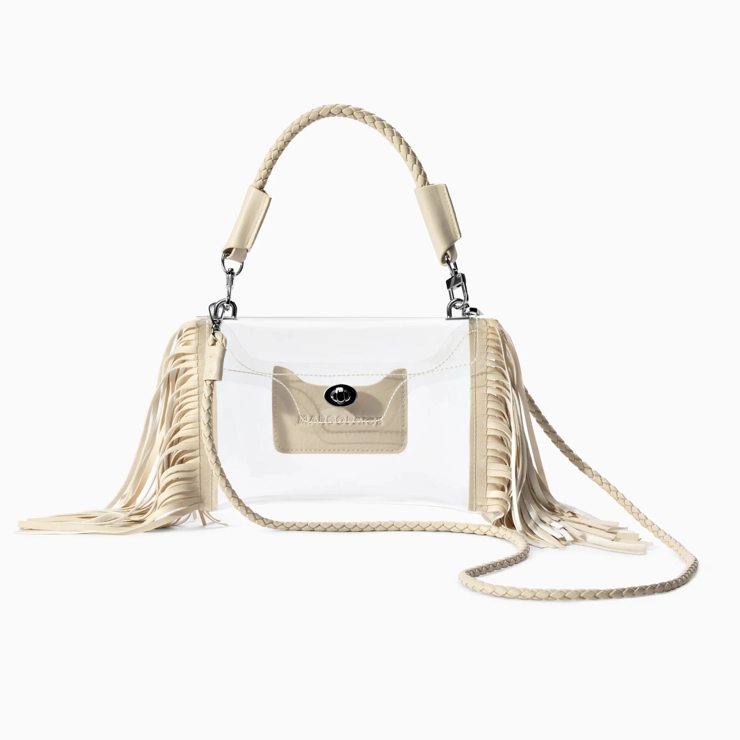 Clear Fringe Crossbody