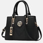 Luxury Black Handbag with Gold Accents