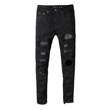 Midnight Shard Ripped Black Jeans