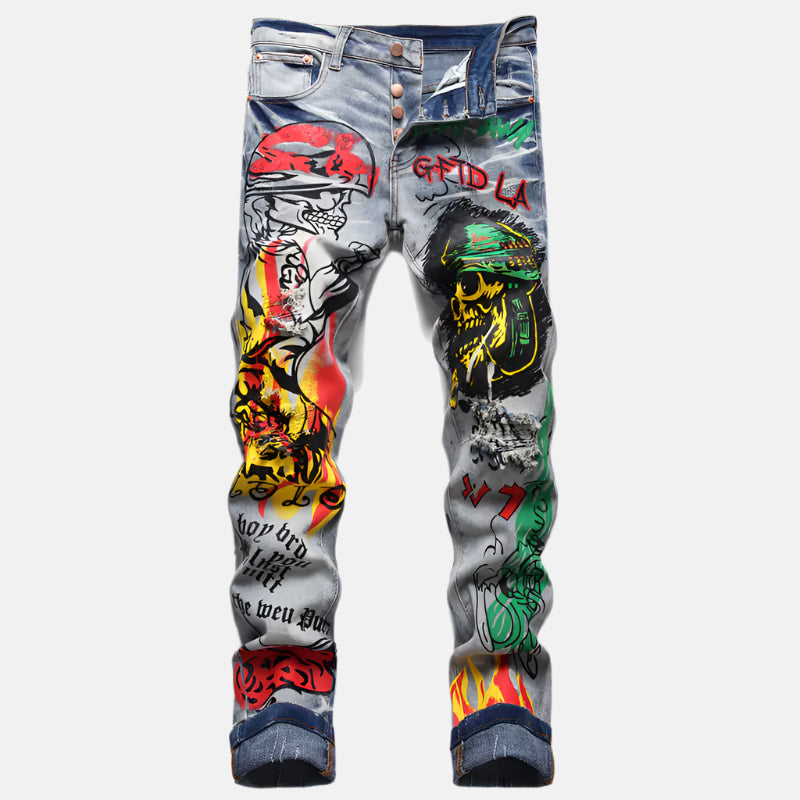 Inferno Skull Street Jeans