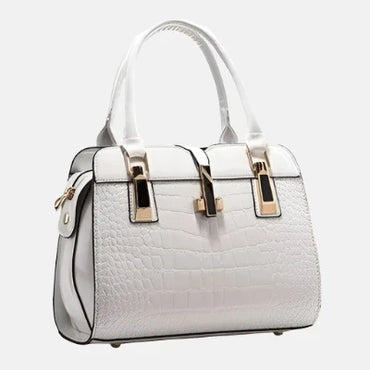 Glossy Crocodile Pattern Handbag