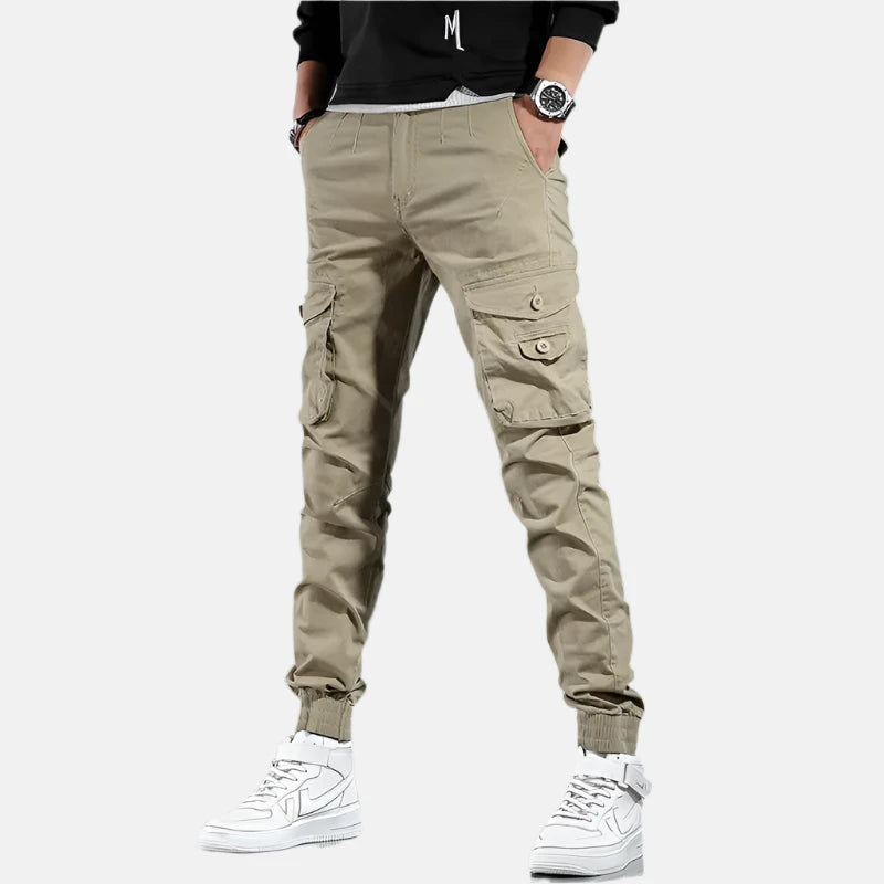 Men's Classic Black Cargo Joggers