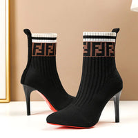 Women's Knit Sock Ankle Boots