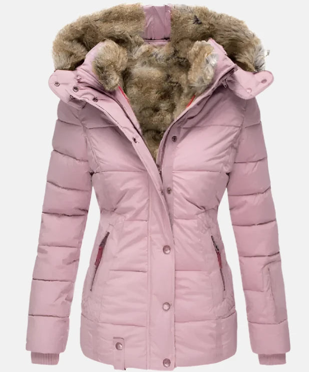 Women's Fur-Lined Hooded Winter Coat