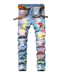 Urban Graffiti Spray Denim