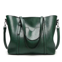 Elegant Black Leather Tote Bag