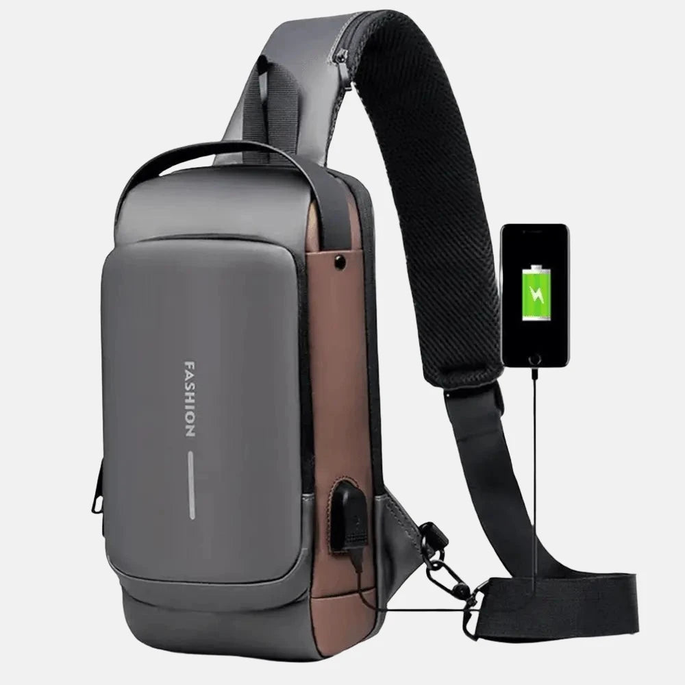 Bolso bandolera con carga USB