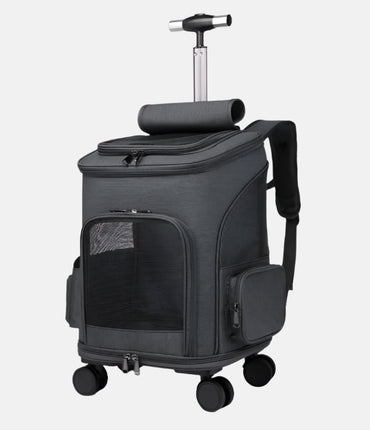 Rolling Pet Travel Carrier with Expandable Space