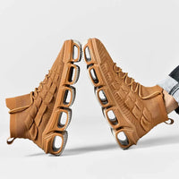 Innovative High-Top Sneakers with Hollow Tube Sole