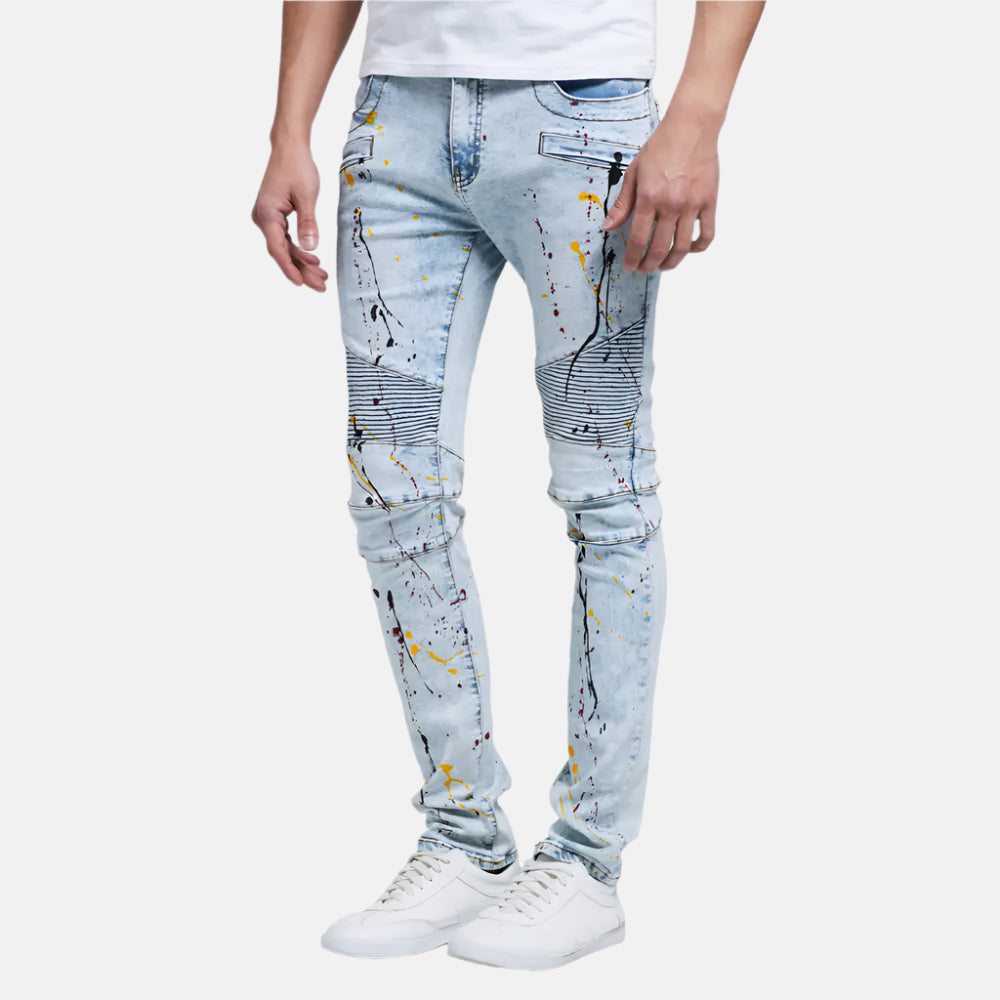 Street Canvas Paint-Splatter Denim